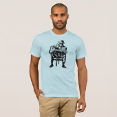 青のギターの精神の人のミュージシャンのTシャツ Tシャツ (正面フル)