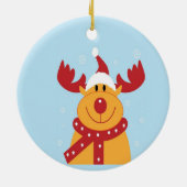 青のクリスマストナカイ セラミックオーナメント (裏面)