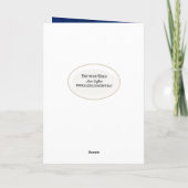 青のクリスマス家族の引用文 シーズンカード (裏面)