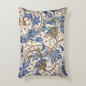 青のクレーンのザクロそしてTeazle アクセントクッション (正面(垂直))