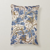 青のクレーンのザクロそしてTeazle アクセントクッション (裏面(縦))