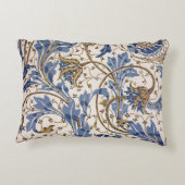 青のクレーンのザクロそしてTeazle アクセントクッション (裏面)