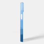 青のグラディエントクラシックジオメトリメッシュパターン Case-Mate iPhoneケース (裏面 / 右)