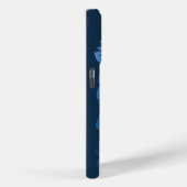 青のグラデーションの中のミニマリスト アートの波, l'océan Case-Mate iPhoneケース (裏面 / 右)