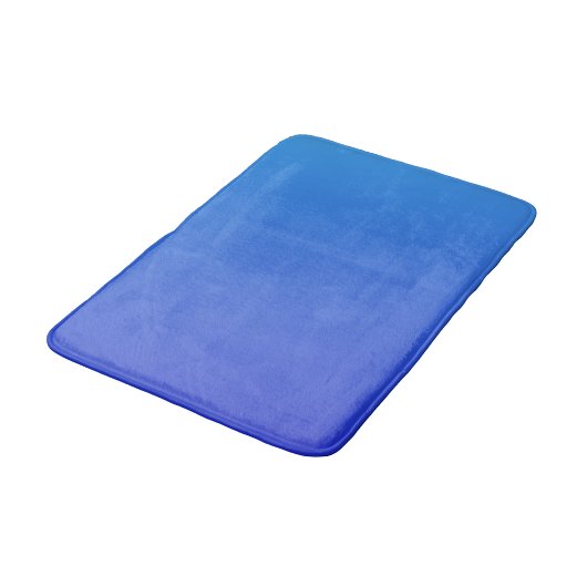 青のグラデーション色 バスマット