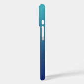 青のグラデーション オンブレ 名入れ Case-Mate iPhoneケース (裏面 / 左)