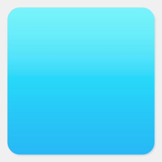 青のグラデーション スクエアシール (正面)