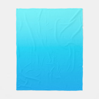 青のグラデーション フリースブランケット