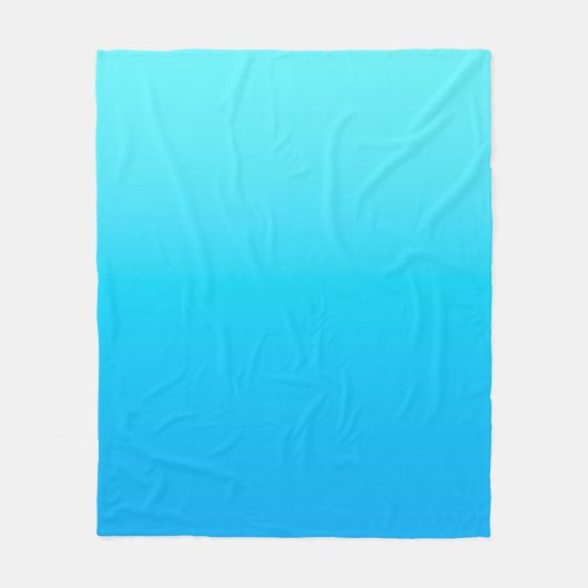 青のグラデーション フリースブランケット (正面)