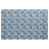 青のケルト族犬そして馬 ファブリック (ファットクウォーター)