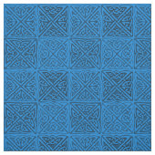 青のケルト結び目模様 ファブリック (見本)