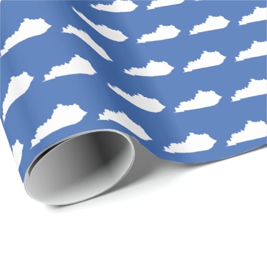 青のケンタッキーの州パターン ラッピングペーパー (ロールコーナー)