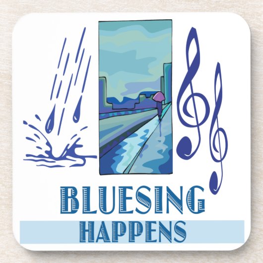 青のコルクのコースターを通って働くこと コースター (正面)