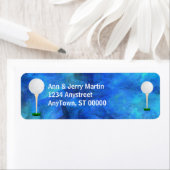 青のゴルファー用住所 シールゴルフボール ラベル (インサイチュ)