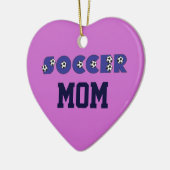 青のサッカーのお母さん セラミックオーナメント (左)