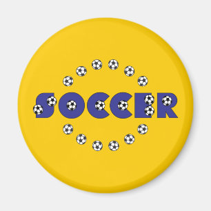 青のサッカー マグネット