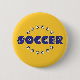 青のサッカー 缶バッジ