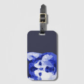 青のシベリアンハスキーの低い多芸術 ラゲッジタグ (正面縦)