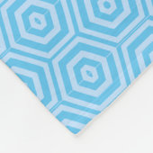 青のシマウマの点は居心地のよいペンキが付いている演劇を縞で飾ります フリースブランケット (角)