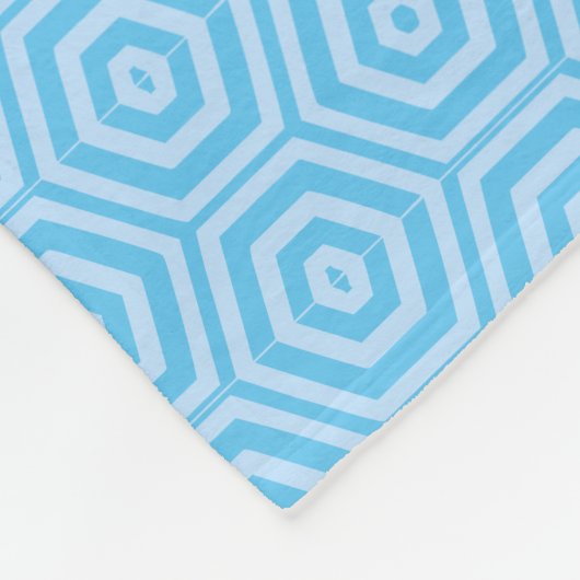 青のシマウマの点は居心地のよいペンキが付いている演劇を縞で飾ります フリースブランケット (角)