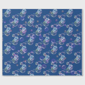 青のシャボン玉 ラッピングペーパー (フラット)