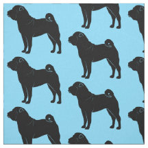 青のシルエットのShar Pei