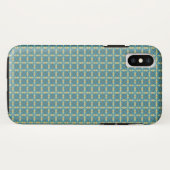 青のシンプルな葉っぱ模様 Case-Mate iPhoneケース (裏面(横))