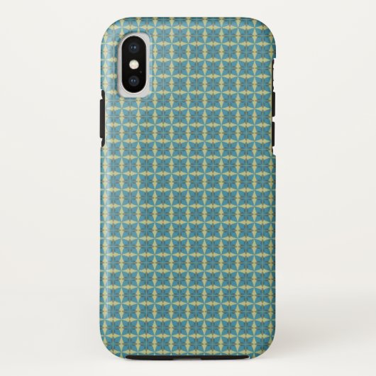 青のシンプルな葉っぱ模様 Case-Mate iPhoneケース (裏面)