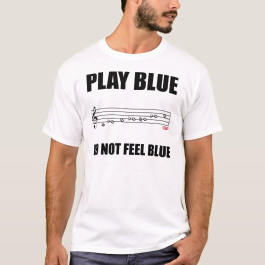 青のスケールのノート Tシャツ (正面)