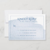 青のスプラッシュ | クラシックAzureストロ絵を描ークの汚れ 出欠カード (正面)