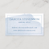 青のスプラッシュ | クラシックAzure Water color Monogram 名刺 (裏面)