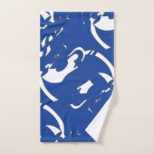 青のスプラッシュ バスタオルセット (ハンドタオル)