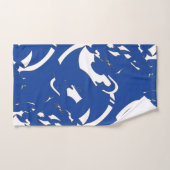 青のスプラッシュ バスタオルセット (ハンドタオル)