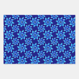 青のスプラッシュ ラッピングペーパーシート