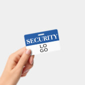 青のセキュリティとカスタムロゴID バッジ (手持ち)
