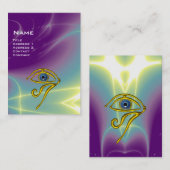 青のタリスマン、紫の紫の紫の白のピンクの黄色 名刺 (正面/裏面)