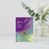 青のタリスマン、紫の紫の紫の白のピンクの黄色 名刺 (スタンド正面)