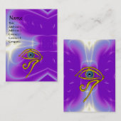青のタリスマン、紫の紫の紫の白のピンク 名刺 (正面/裏面)