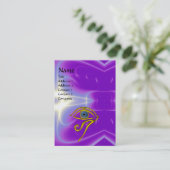 青のタリスマン、紫の紫の紫の白のピンク 名刺 (スタンド正面)