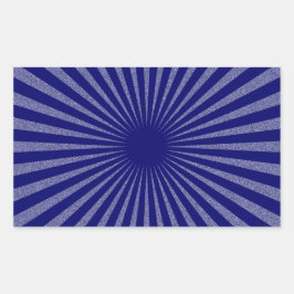 青のターゲット –  長方形シール