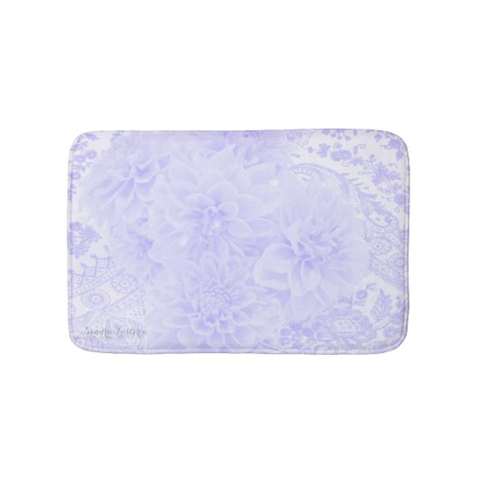 青のダリア バスマット (正面)