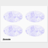 青のダリア 楕円形シール (シート)