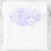 青のダリア 楕円形シール (バッグ)