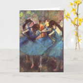 青のダンサー カード (黄色い花)