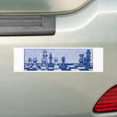 青のチェスの勉強 バンパーステッカー (車上)