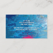 青のテクスチ絵を描ャ | スプレー絵を描 名刺 (裏面)