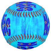 青のナタリーの名前のロゴ、 ソフトボール (正面)