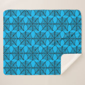 青のハロウィーンスパイダーウェブ シェルパブランケット (正面(横))