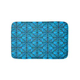 青のハロウィーンスパイダーウェブ バスマット