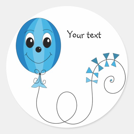 青のバフレンドリールーン ラウンドシール (正面)